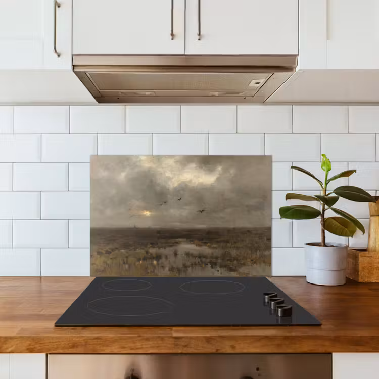 Spatscherm keuken - Het moeras - Schilderij van Anton Mauve — 3