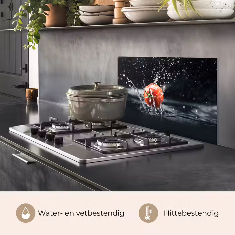 Spatscherm keuken - Tomaten Symfonie in Water — 2