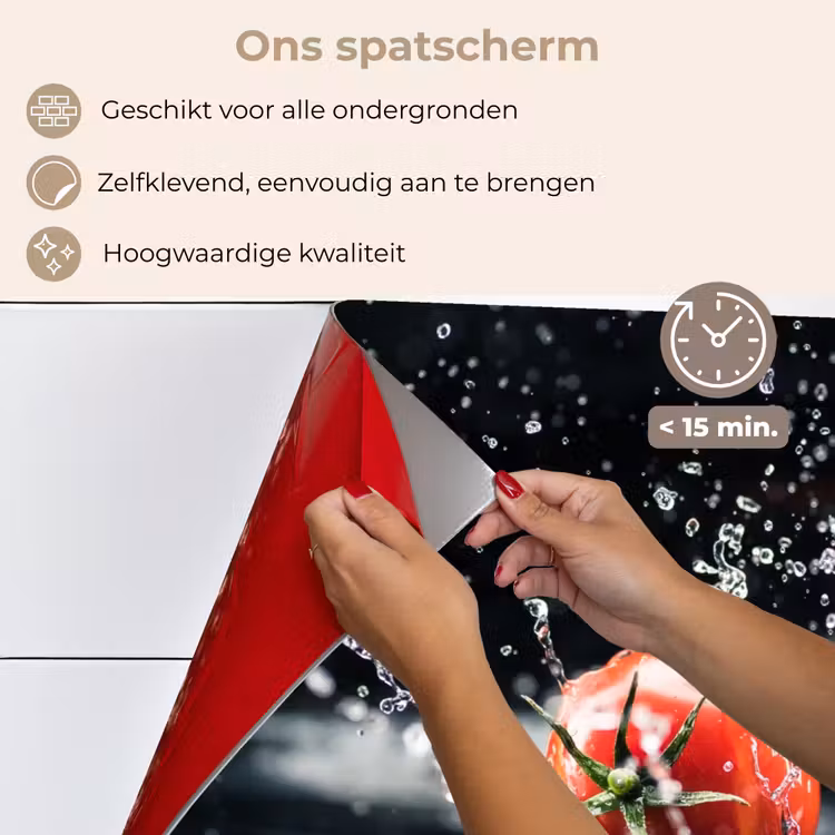 Spatscherm keuken - Tomaten Symfonie in Water — 4