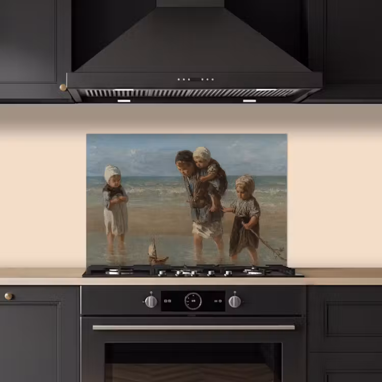 Spatscherm keuken - Kinderen der zee - Schilderij van Jozef Israëls — 5
