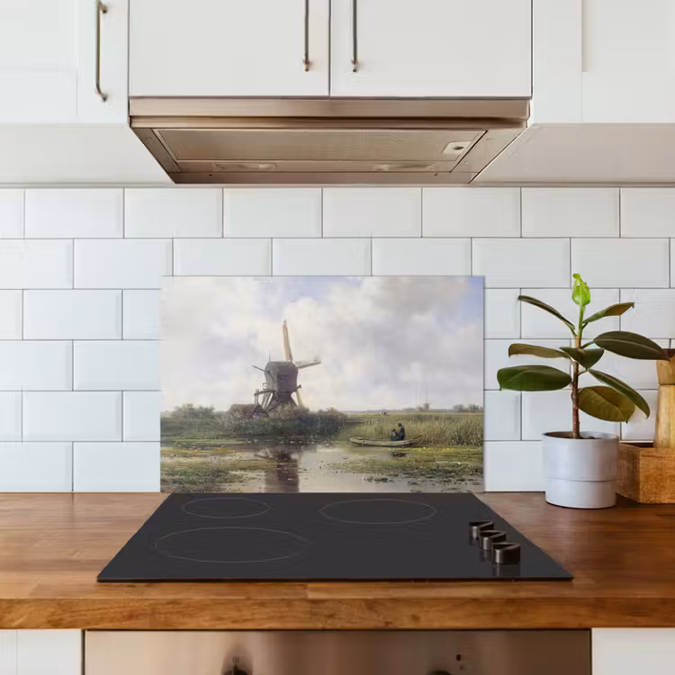 Spatscherm keuken - Molen - Willem Roelofs - Oude meesters - Kunst — 3
