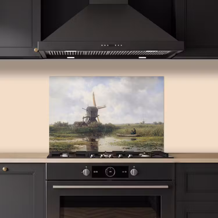 Spatscherm keuken - Molen - Willem Roelofs - Oude meesters - Kunst — 5