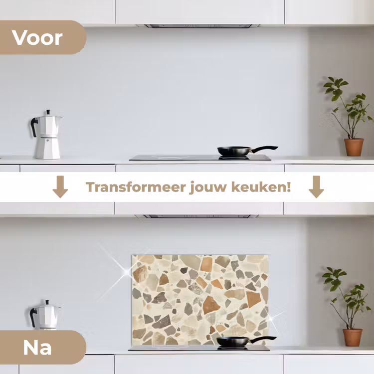 Spatscherm keuken - Stenen - Terrazzo - Decoratie - Tegels — 7