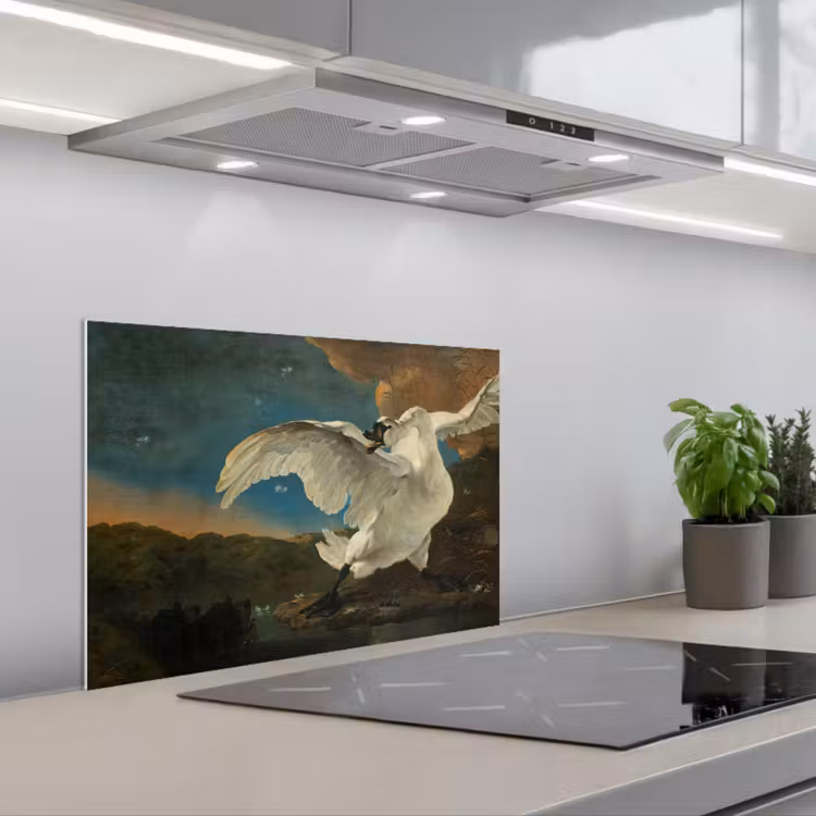 Spatscherm keuken - Zwaan - Oude meesters - Jan Asselijn — 1