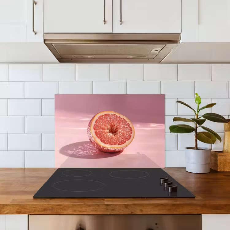 Spatscherm keuken - Grapefruit - Roze - Disco - Shiny — 3