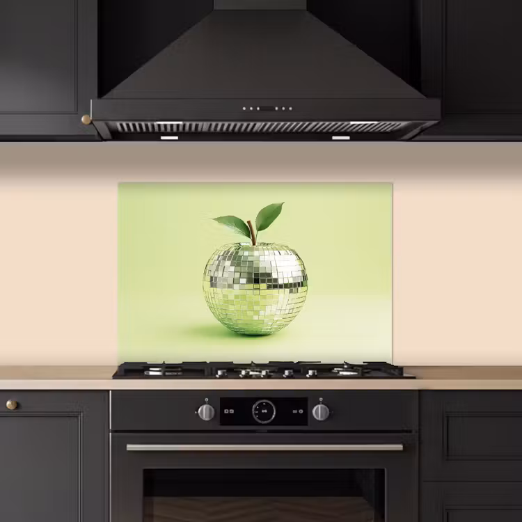 Spatscherm keuken - Groen - Disco - Decoratie - Appel — 5