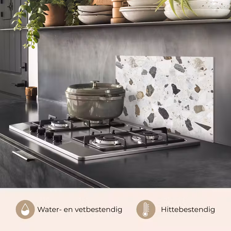 Spatscherm keuken - Marmer - Terrazzo - Decoratie - Interieur — 2