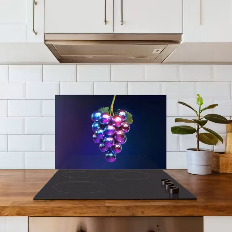 Spatscherm keuken - Paars - Disco - Feest - Druif — 3