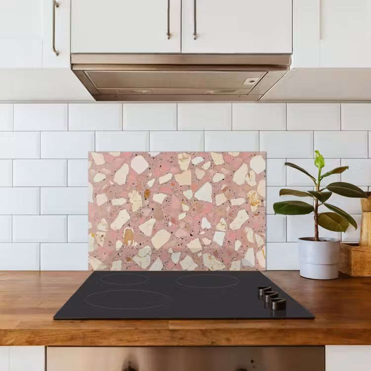 Spatscherm keuken - Roze - Decoratie - Stenen - Terrazzo — 3