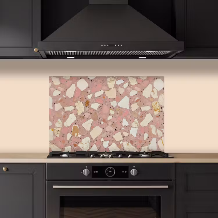 Spatscherm keuken - Roze - Decoratie - Stenen - Terrazzo — 5