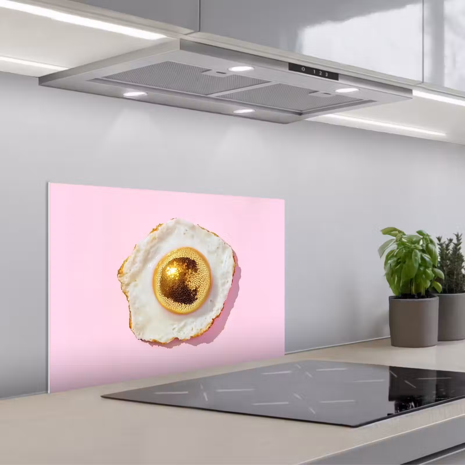 Spatscherm keuken - Ei - Disco - Ontbijt - Glitter — 1