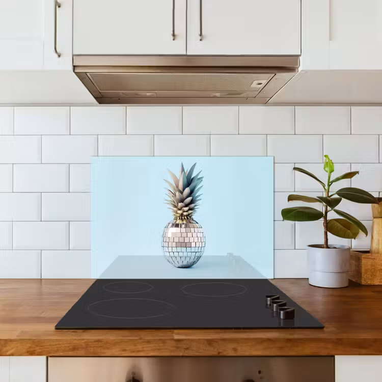 Spatscherm keuken - Blauw - Ananas - Disco - Discobal — 3