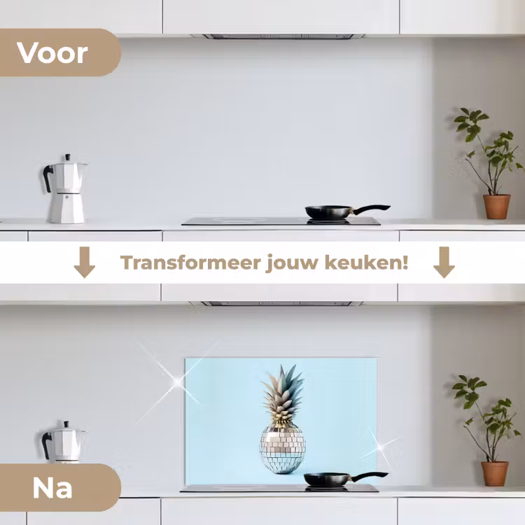 Spatscherm keuken - Blauw - Ananas - Disco - Discobal — 7
