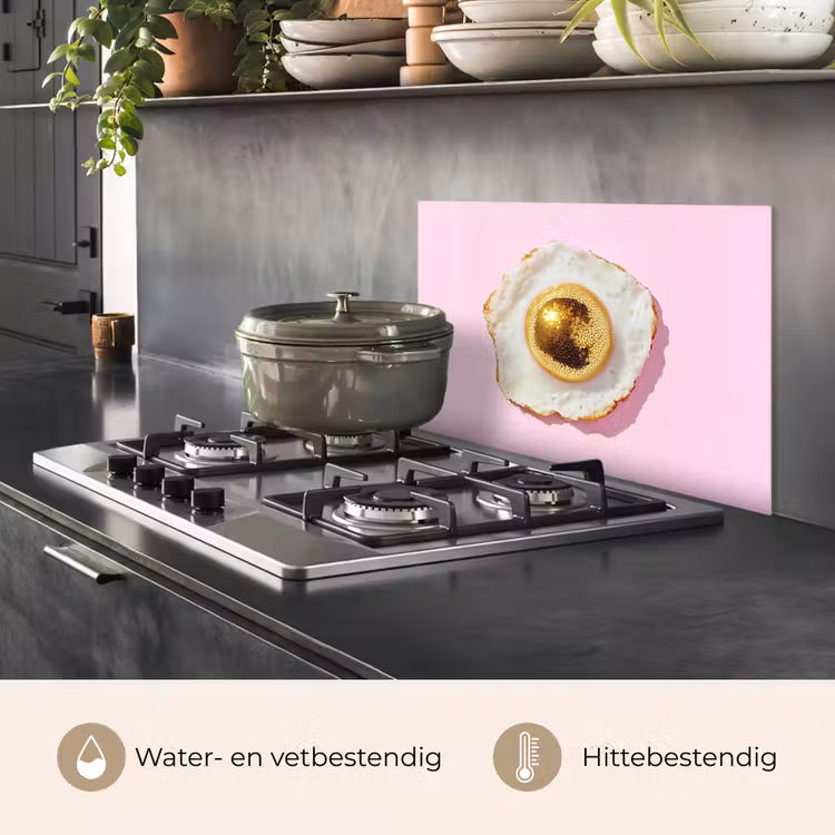 Spatscherm keuken - Ei - Disco - Ontbijt - Glitter — 2