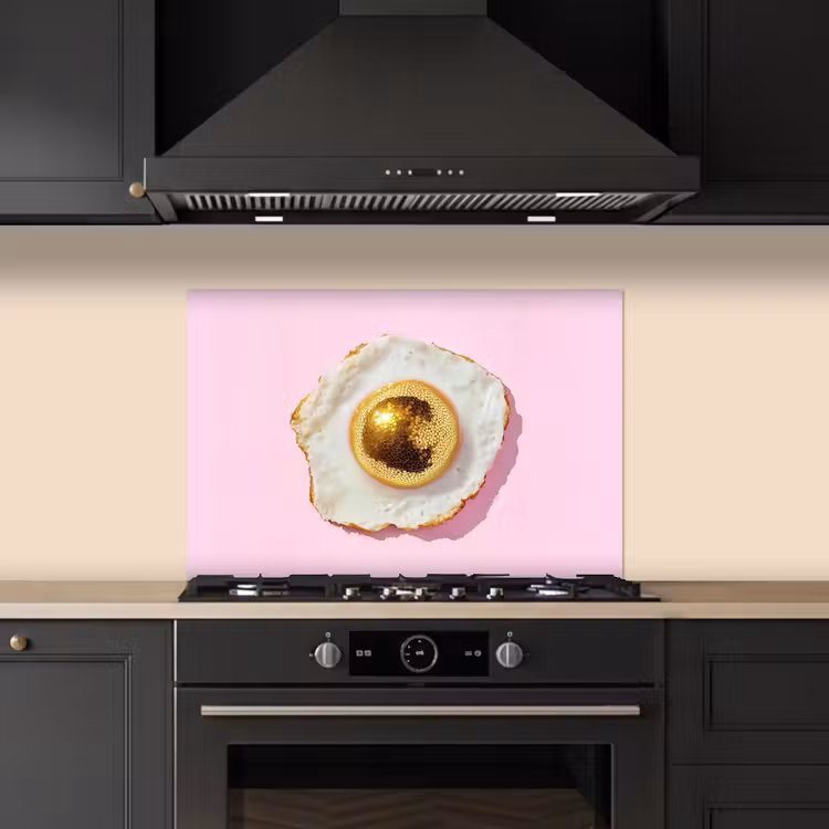 Spatscherm keuken - Ei - Disco - Ontbijt - Glitter — 5