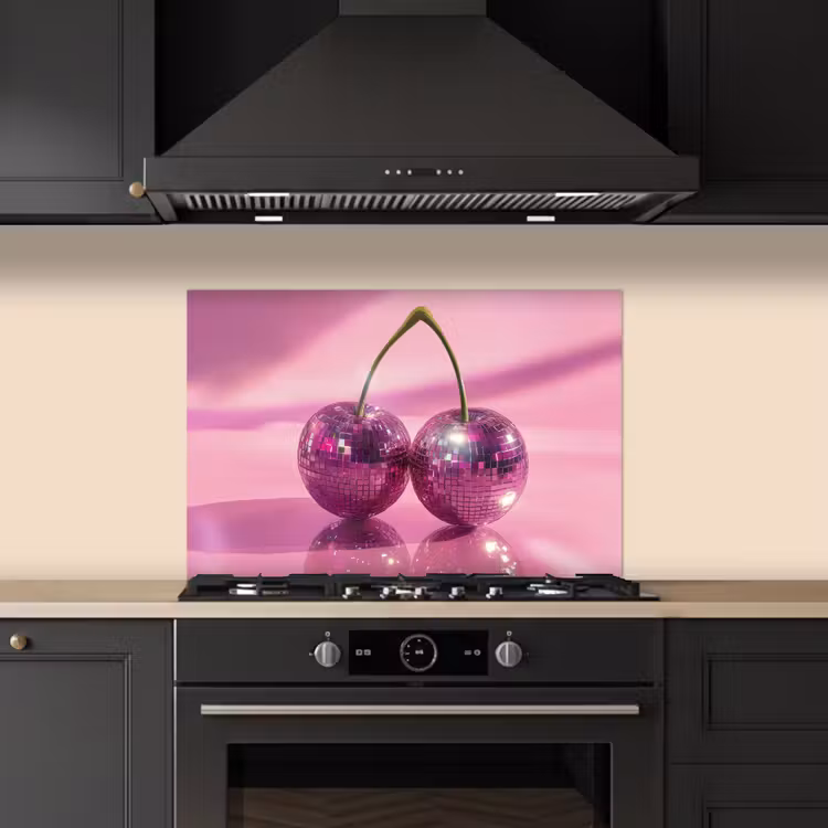 Spatscherm keuken - Glitter - Discobol - Roze - Kersen — 5