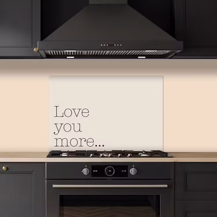 Spatscherm keuken - Minimalistisch - Love - Beige — 5