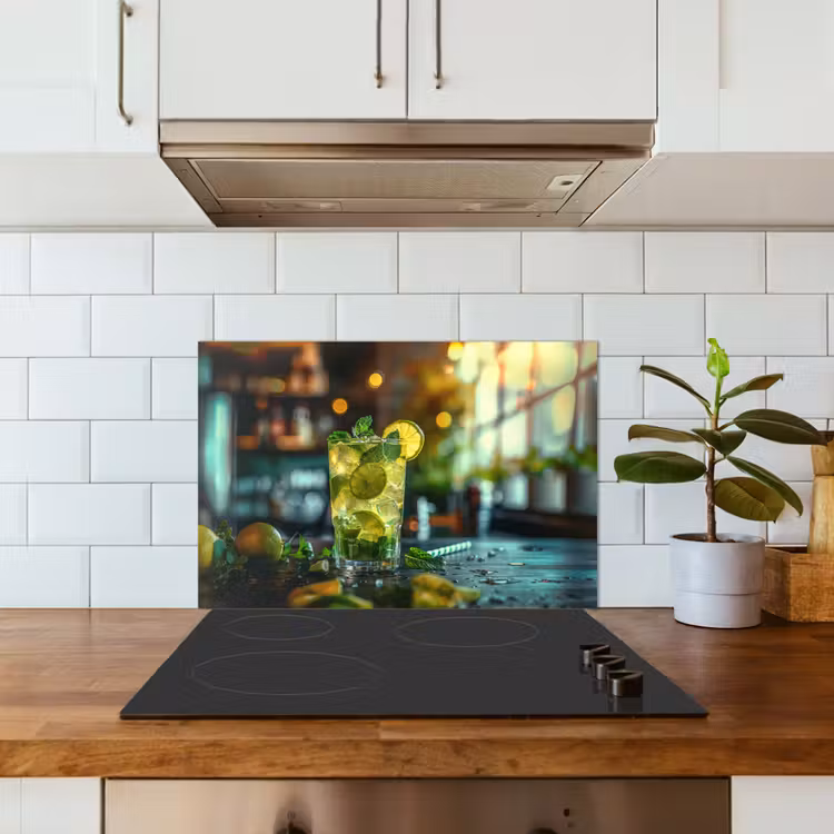 Spatscherm keuken - Citrus Mojito in Baromgeving — 3