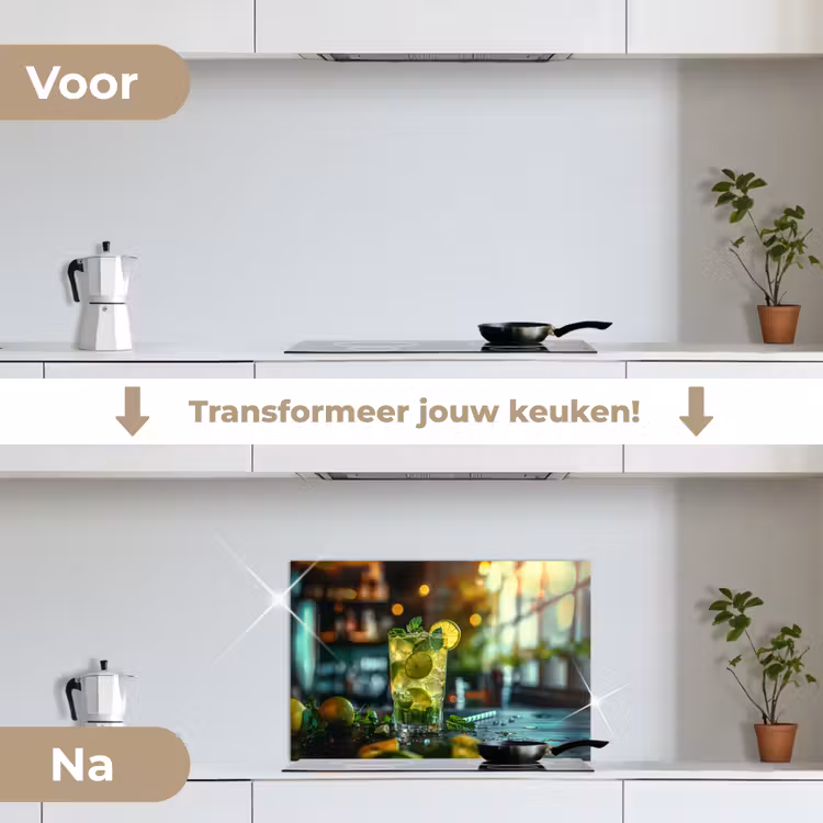 Spatscherm keuken - Citrus Mojito in Baromgeving — 7