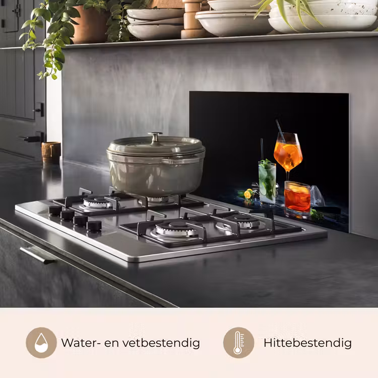 Spatscherm keuken - Cocktailcollectie in Schemerlicht — 2