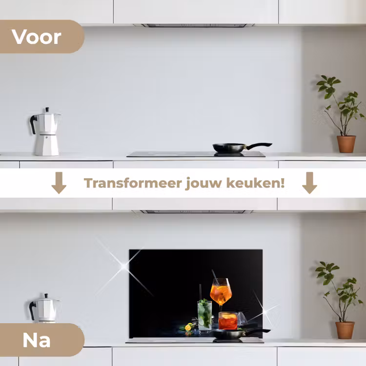 Spatscherm keuken - Cocktailcollectie in Schemerlicht — 7
