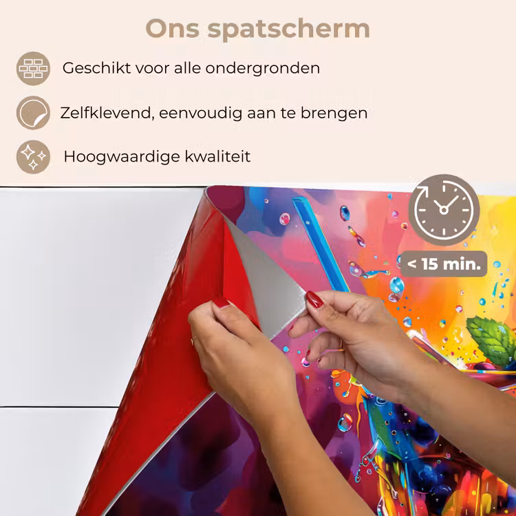 Spatscherm keuken - Explosie van Fruit en Kleur — 4