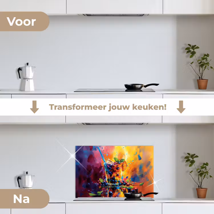 Spatscherm keuken - Explosie van Fruit en Kleur — 7