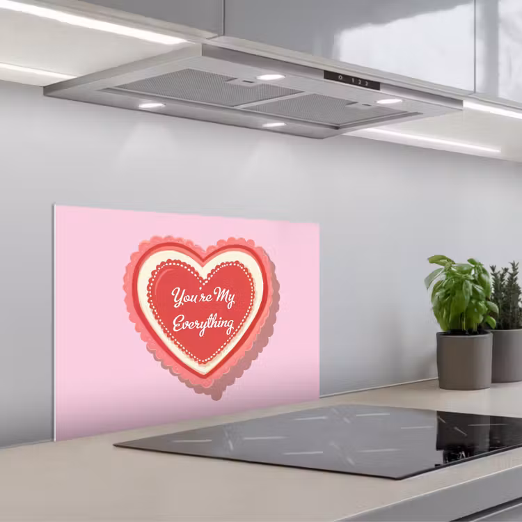 Spatscherm keuken - Liefde - Hart - Valentijn — 1