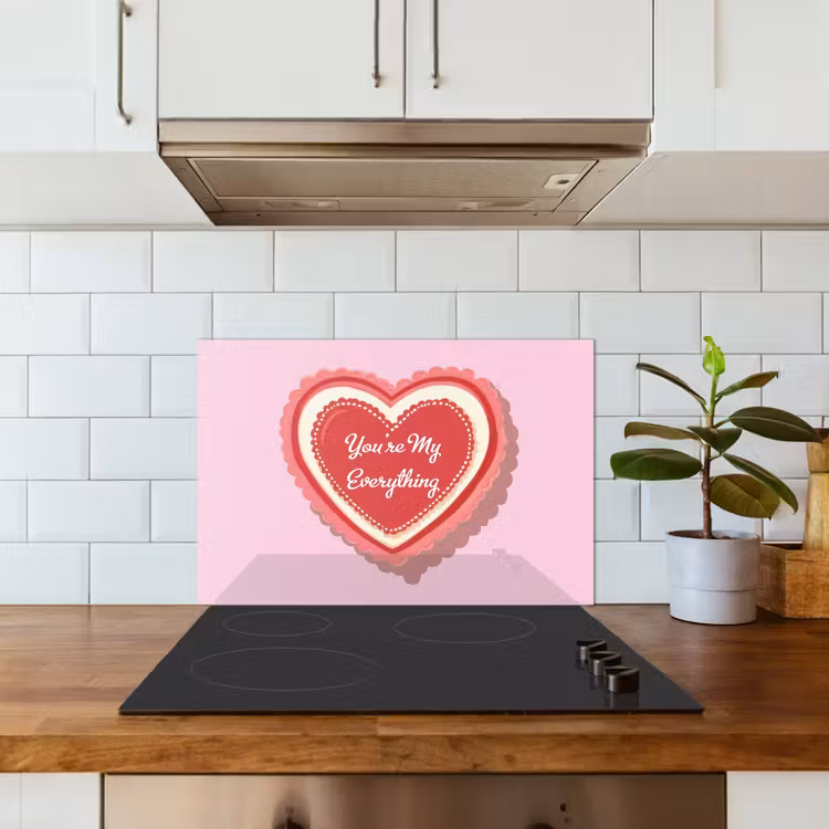 Spatscherm keuken - Liefde - Hart - Valentijn — 3