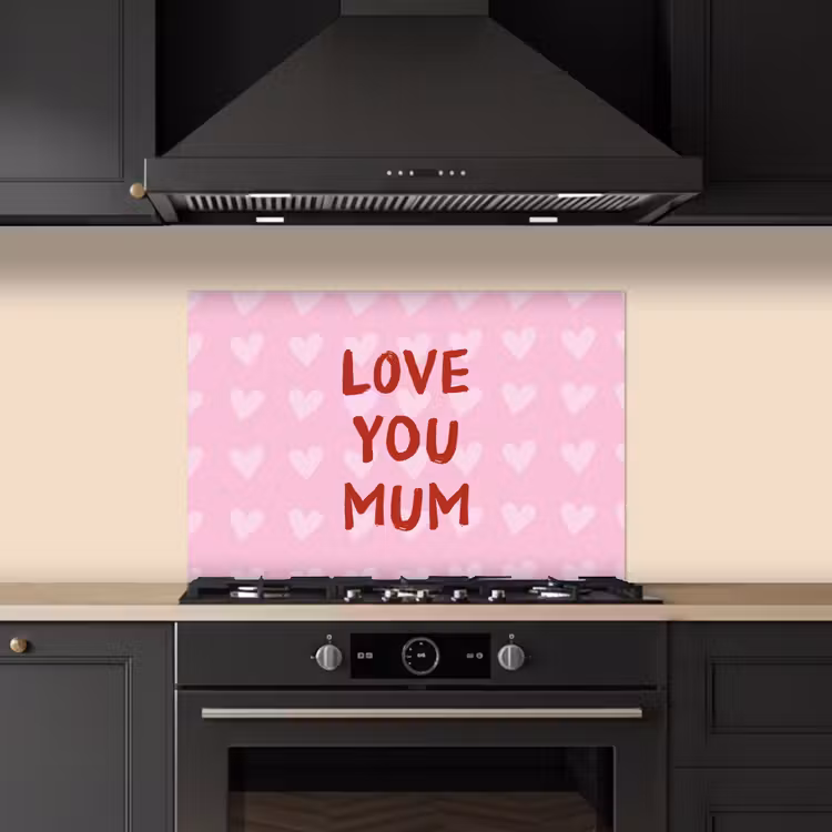 Spatscherm keuken - Love - Quote - Moeder - Rood — 5