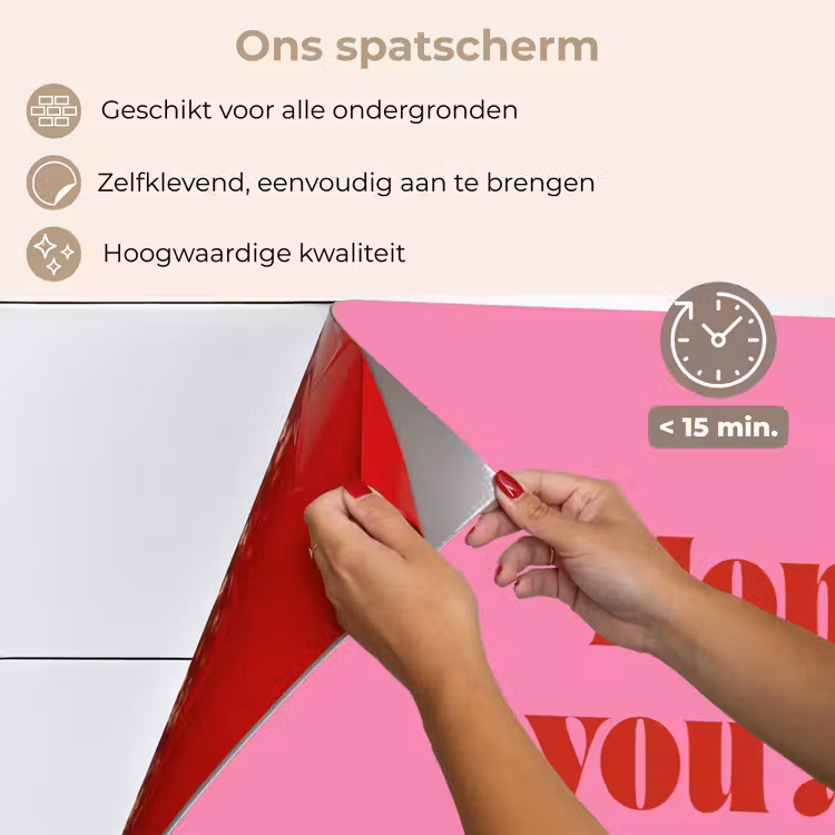 Spatscherm keuken - Moeder - Boodschap -Roze — 4