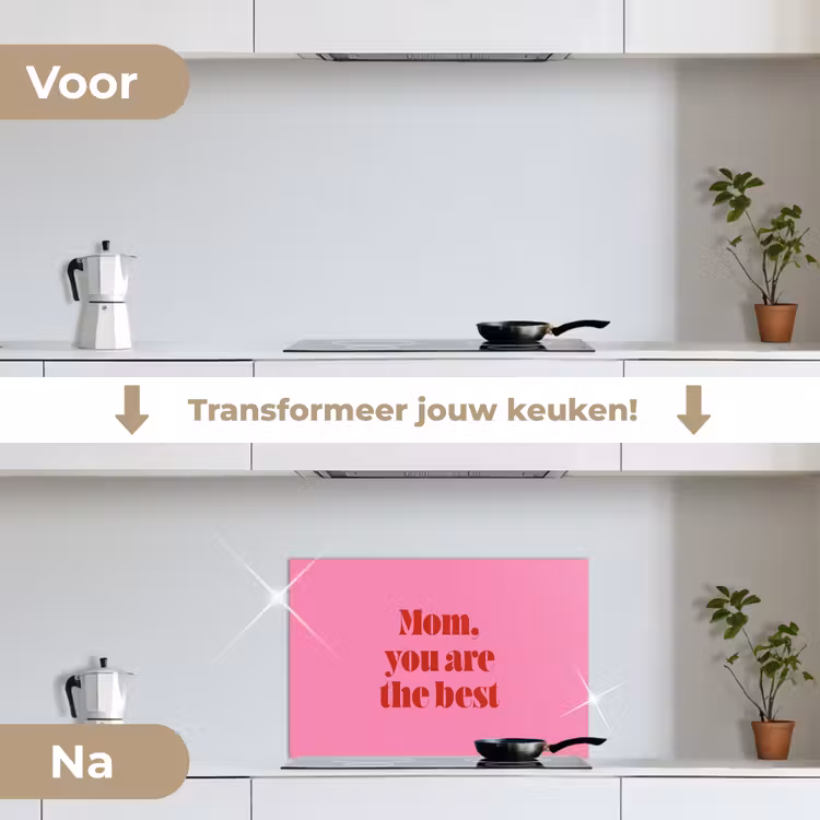 Spatscherm keuken - Moeder - Boodschap -Roze — 7