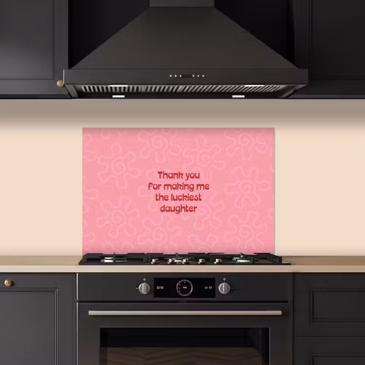 Spatscherm keuken - Tekst - Rood - Moederdag — 5