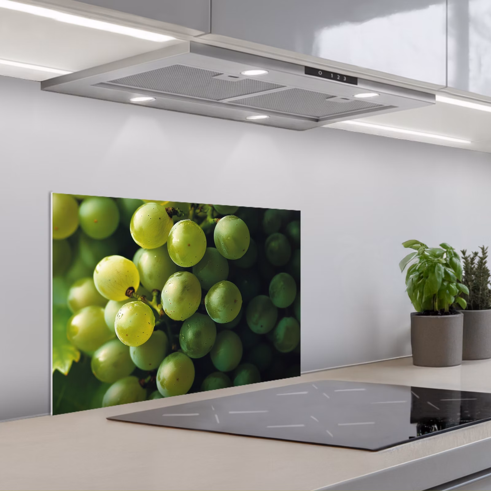 Spatscherm keuken - Druiven - Tros - Groen — 1