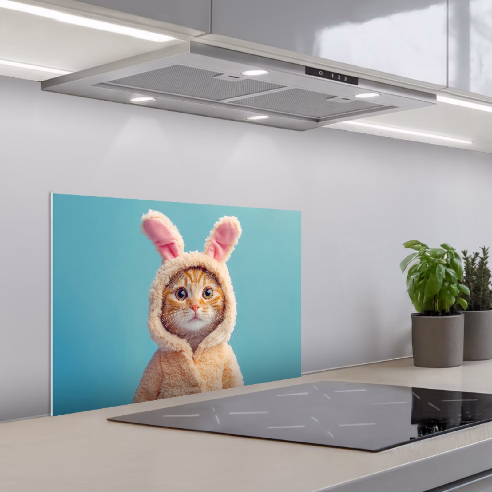 Spatscherm keuken - Paashaas - Kat - Kostuum — 1