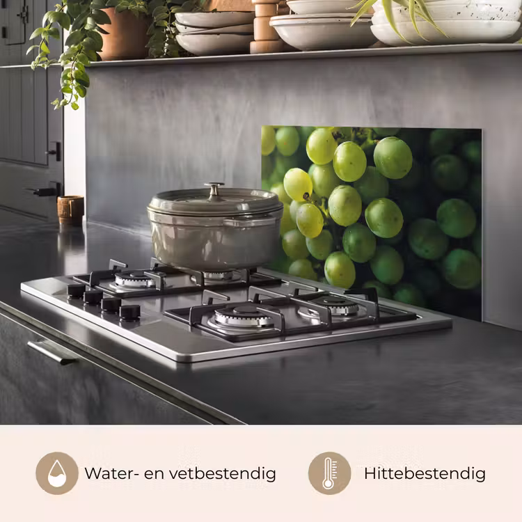 Spatscherm keuken - Druiven - Tros - Groen — 2