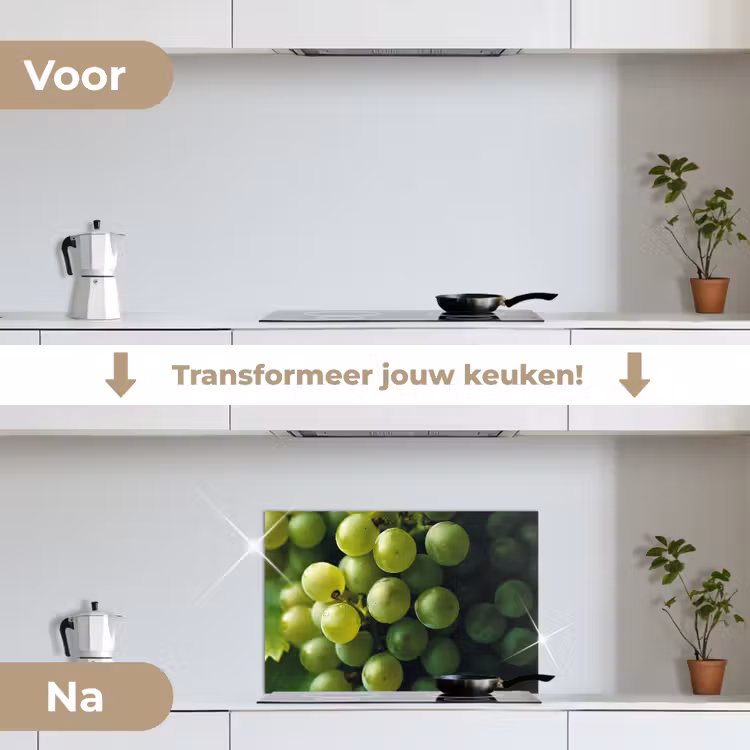 Spatscherm keuken - Druiven - Tros - Groen — 7