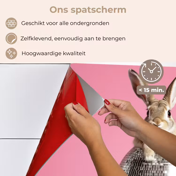 Spatscherm keuken - Haas - Strik -Discobal — 4