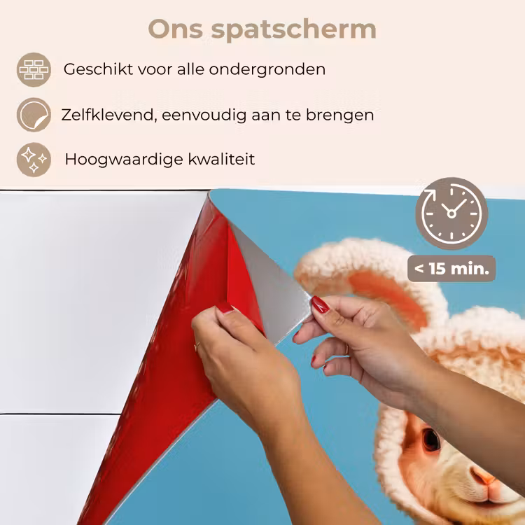 Spatscherm keuken - Lammetje - Paashaas - Kostuum — 4