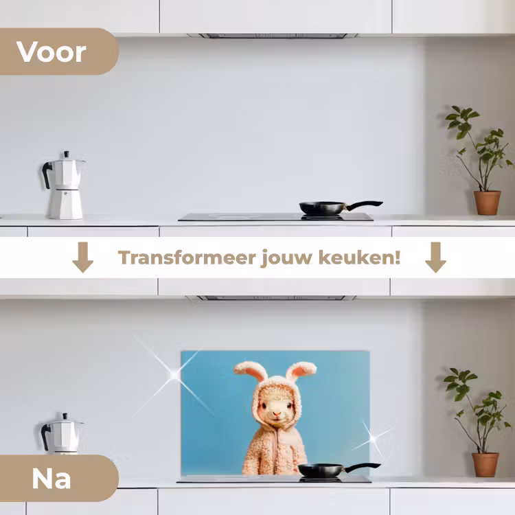 Spatscherm keuken - Lammetje - Paashaas - Kostuum — 7