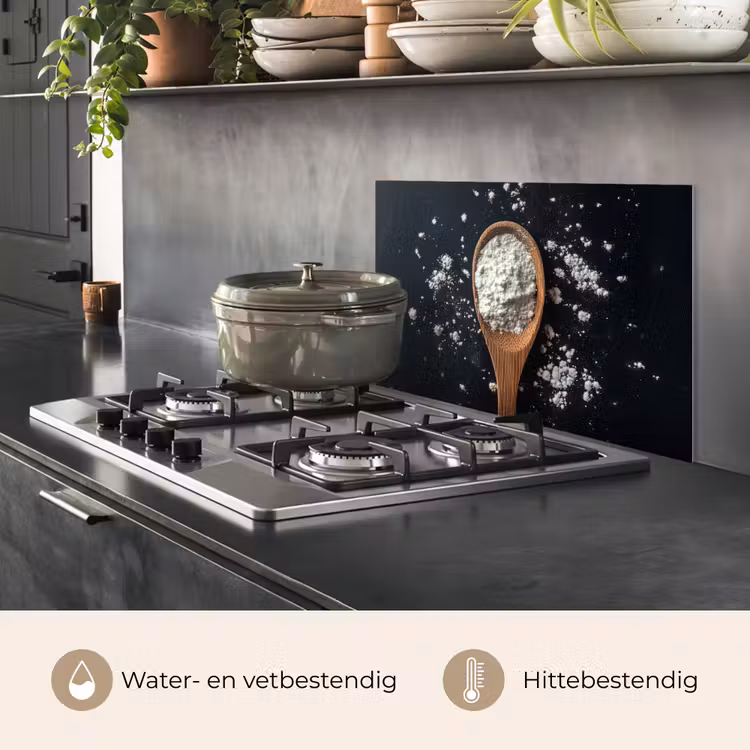 Spatscherm keuken - Meel - Hout - Lepel — 2