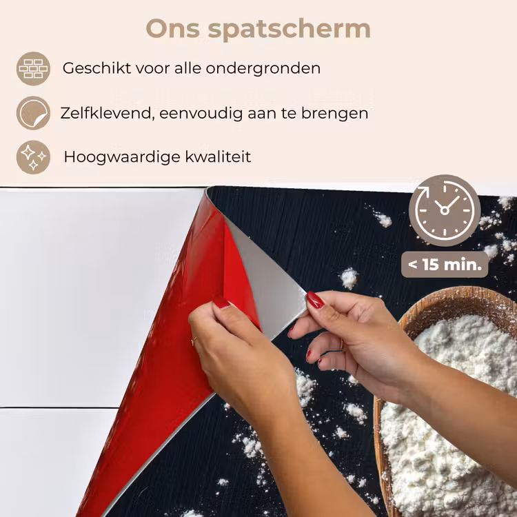 Spatscherm keuken - Meel - Hout - Lepel — 4