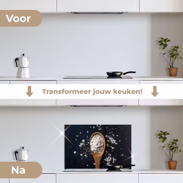 Spatscherm keuken - Meel - Hout - Lepel — 7