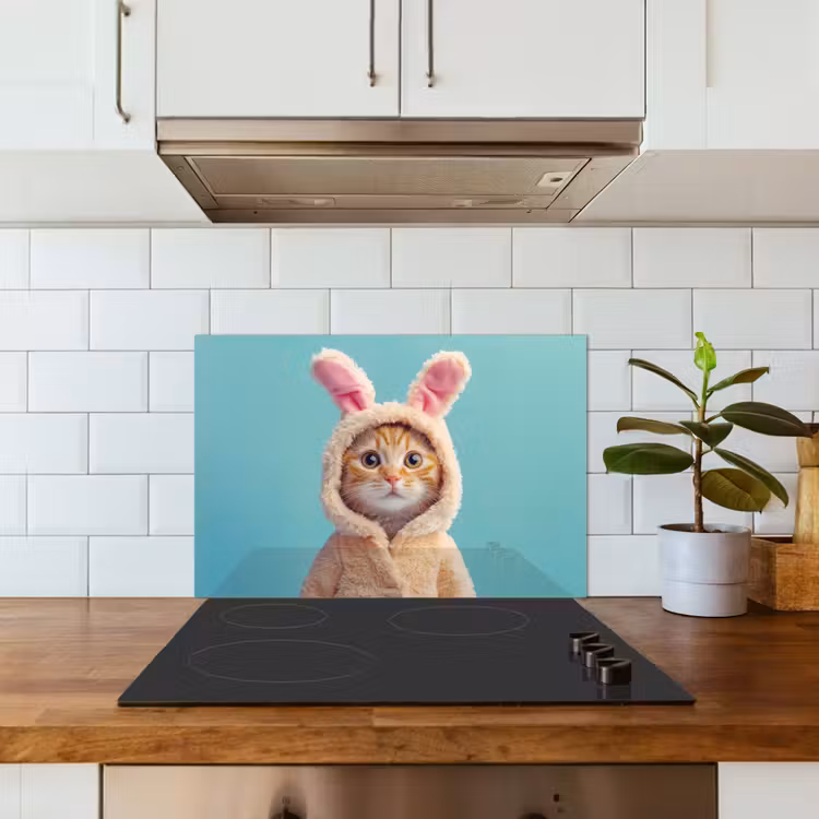 Spatscherm keuken - Paashaas - Kat - Kostuum — 3