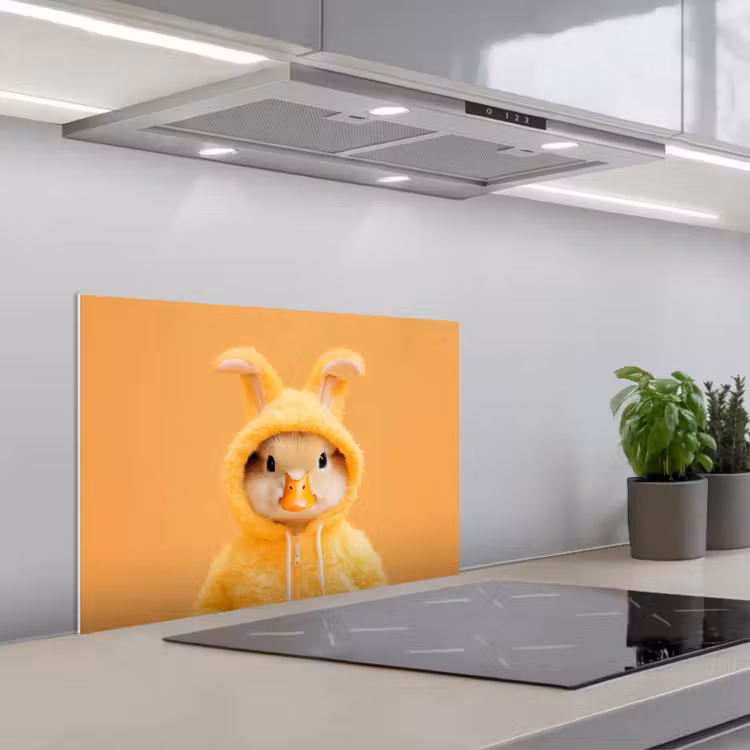 Spatscherm keuken - Paashaas - Kostuum - Eend — 1