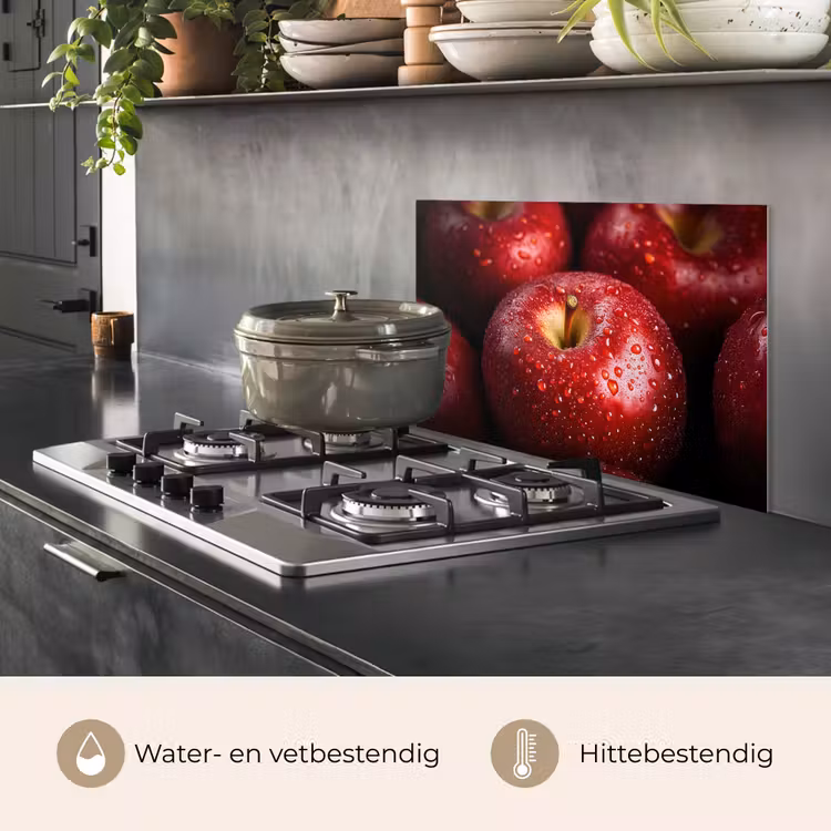 Spatscherm keuken - Rood - Appels - Fruit — 2