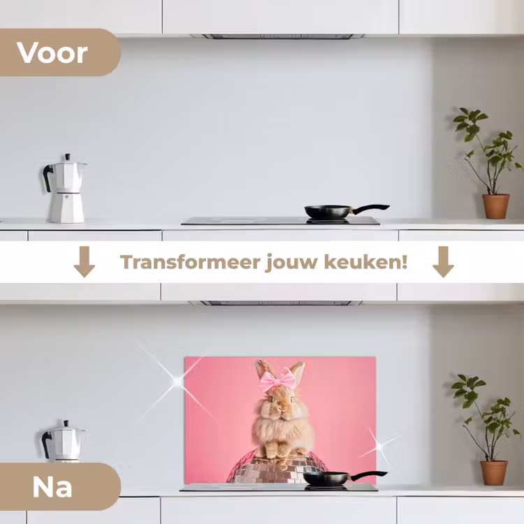 Spatscherm keuken - Strik - Discobal - Konijn — 7