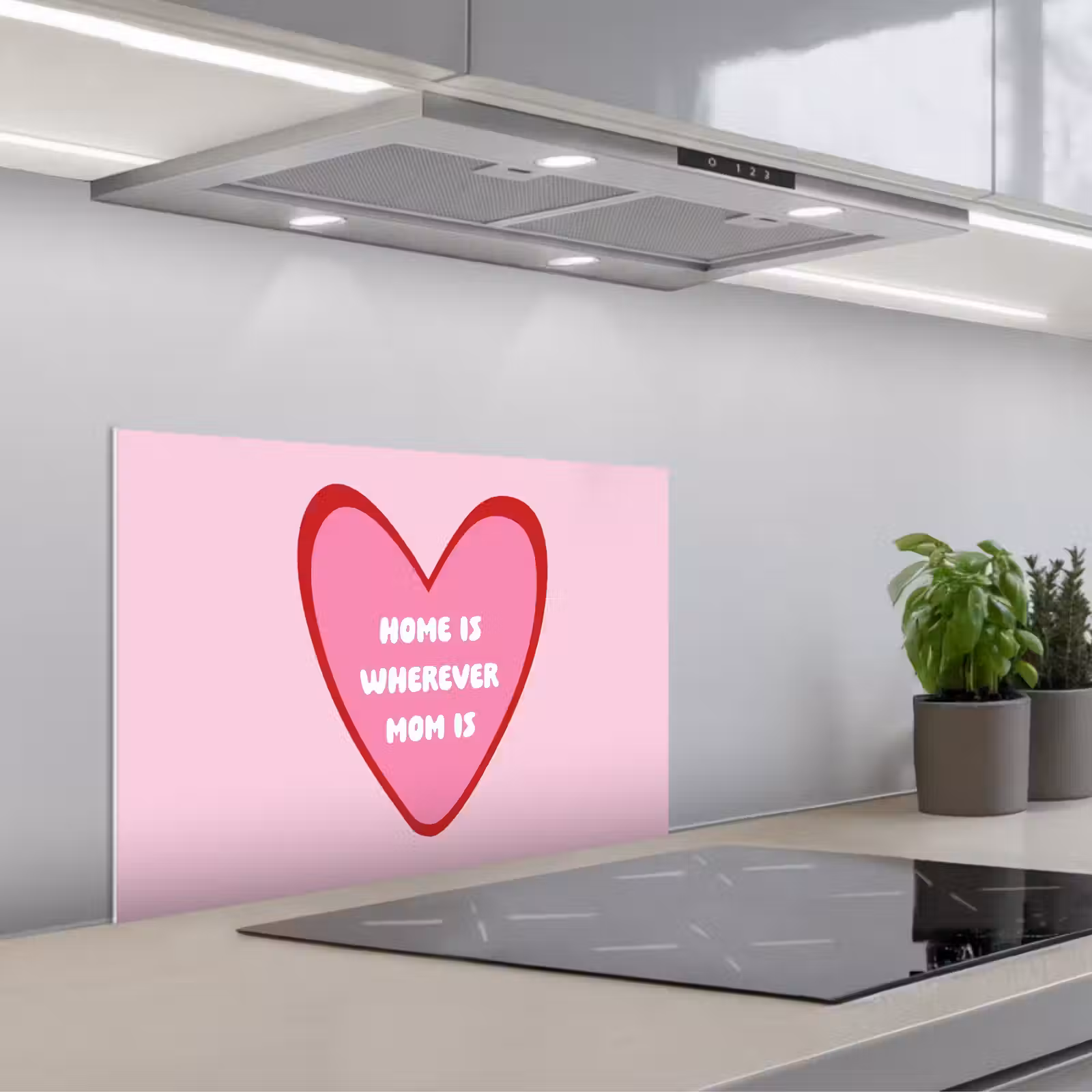 Spatscherm keuken - Quote - Moeder - Roze — 1