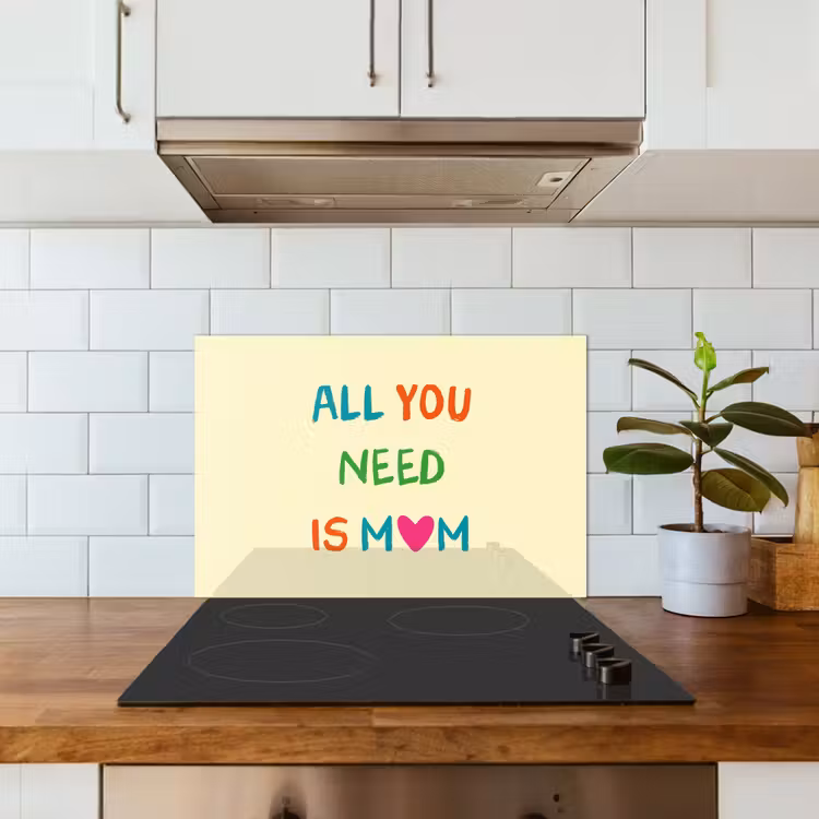 Spatscherm keuken - Hartje -  Moeder - Tekst - Kleurrijk — 3