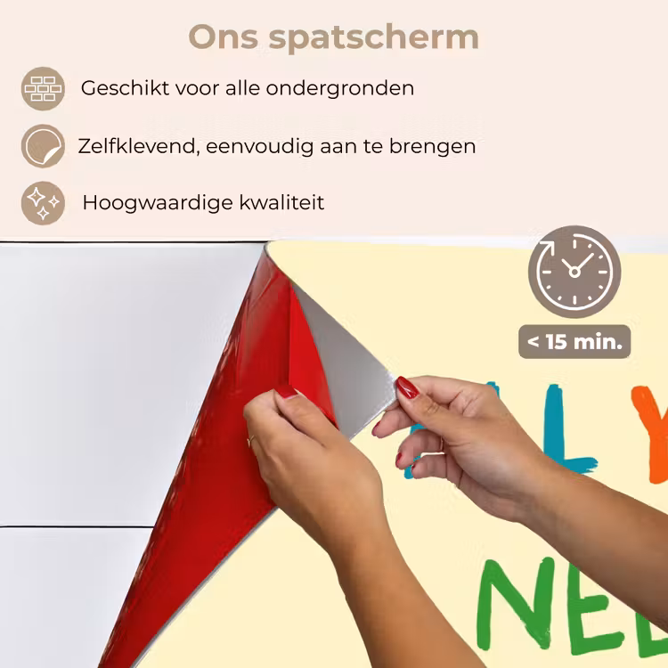 Spatscherm keuken - Hartje -  Moeder - Tekst - Kleurrijk — 4